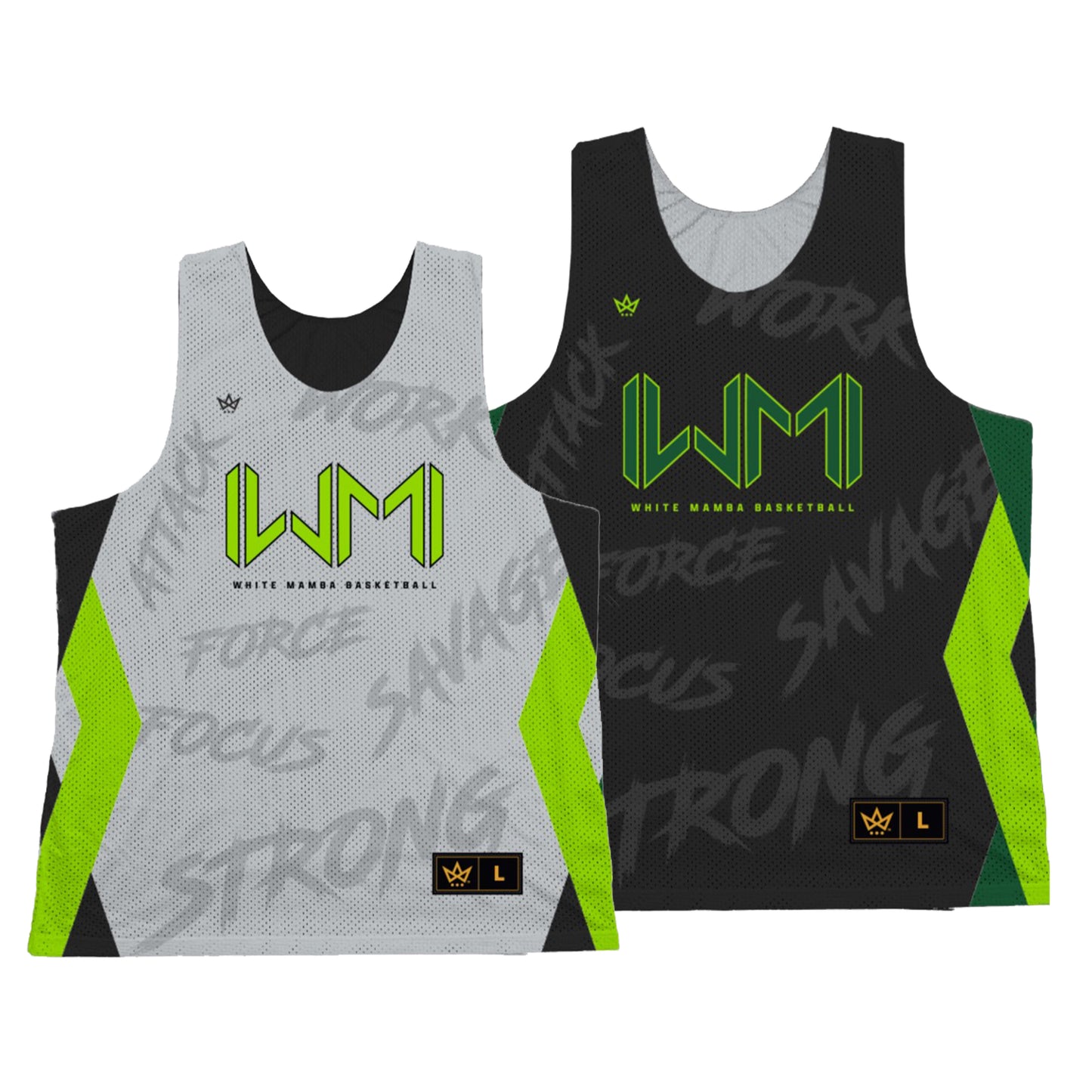 Team White Mamba Customizable Reversible Practice Jersey