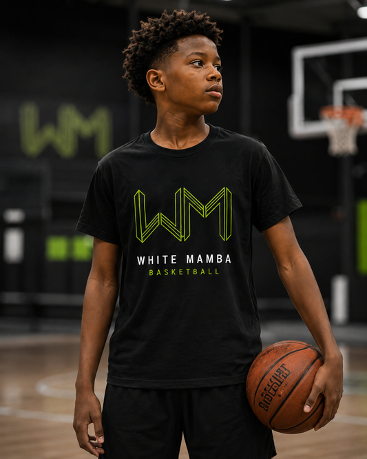White Mamba Basketball T-Shirt (Black)