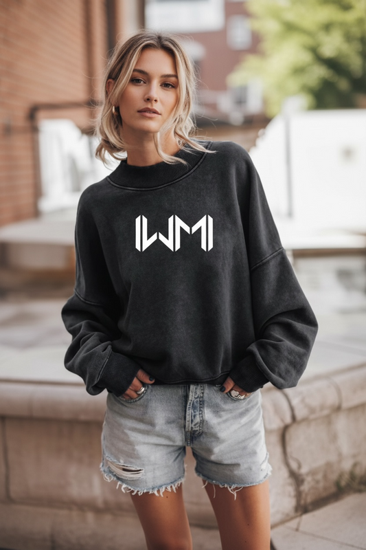 Stone Washed Charcoal Grey Sweatshirt