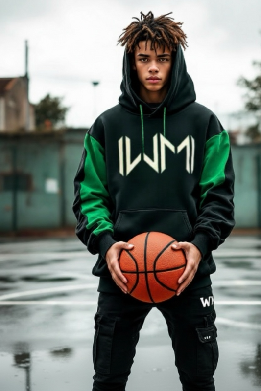 Black and Green Sport Sweatshirt